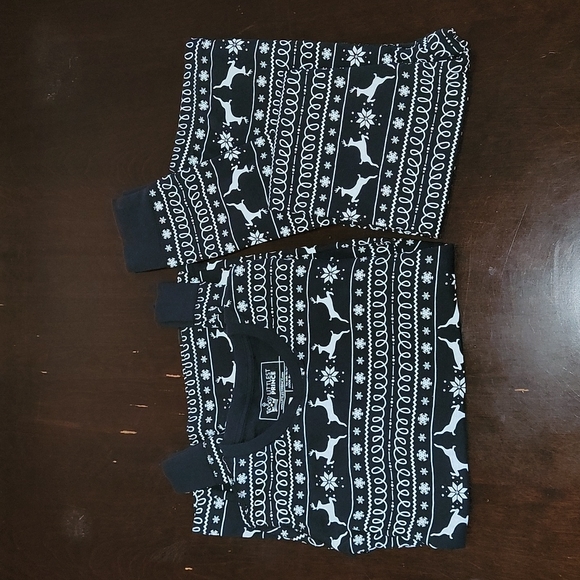 Littlest Prince Size 14 Winter Snow Christmas Reindeer Pajama Set - Picture 2 of 8